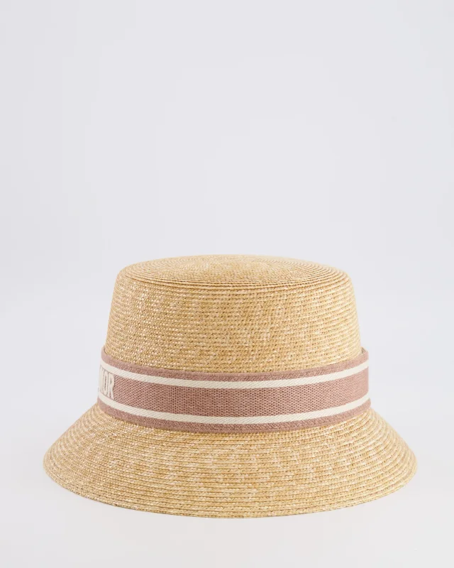 Dior Dioriviera Beige Straw Small Brim Hat in White Raffia from Sellier, photo 3 of 3
