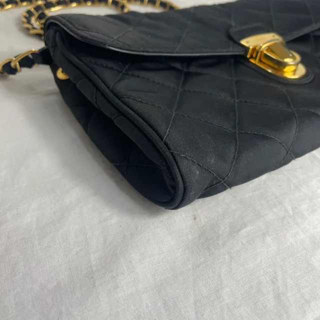 Prada Pushlock Chain Flapbag in Tessuto, Tessuto Quilted from Reowned, photo 4 of 10