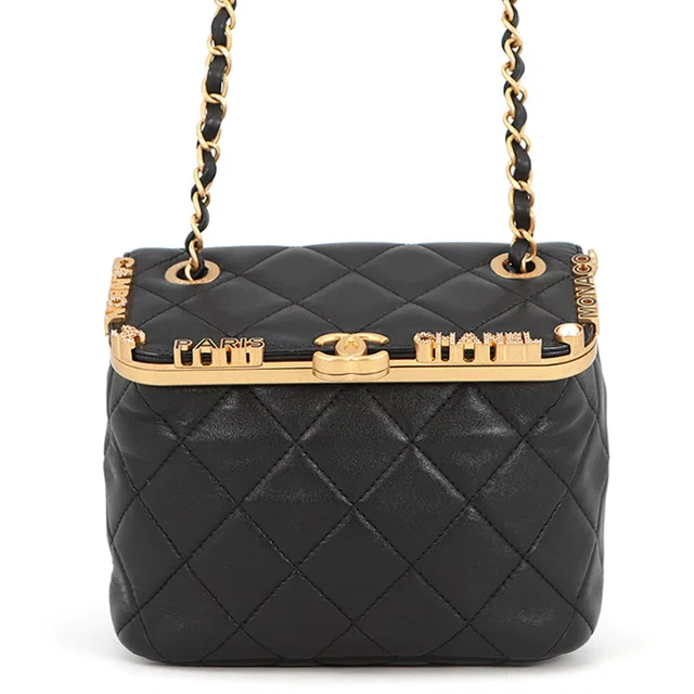 Chanel Matelasse ChainShoulder Bag BlackAS3732 Lambskin Faux Pearl in Lambskin from GALLERY RARE