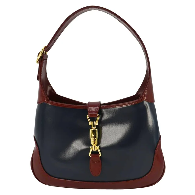 Gucci Jackie 1961 Small Leather Shoulder Bag Blue 636706 in Blue Leather from Dallas Designer Handbags