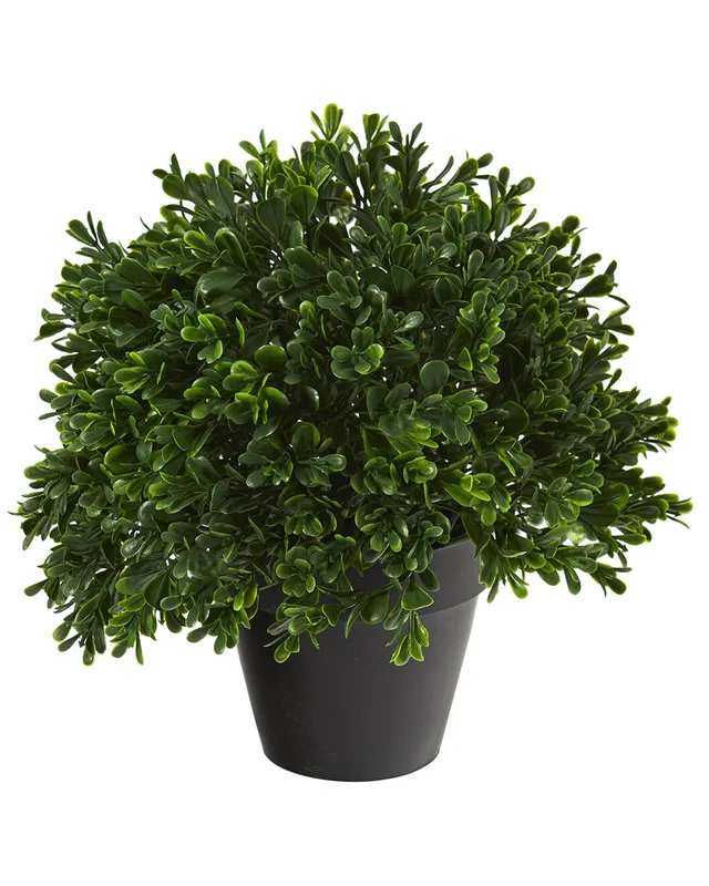 Nearly Natural 10in Boxwood Topiary Artificial Plant: UV-Resistant (Indoor/Outdoor), image 1 of 1 from Rue La La