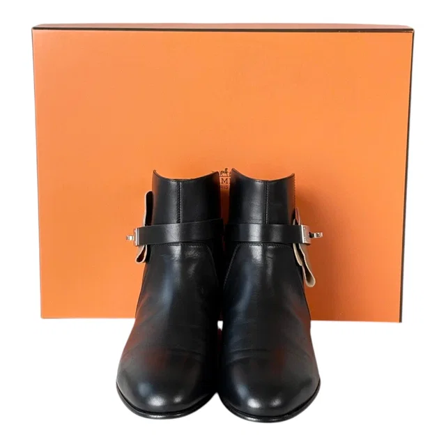 Hermès Black Kelly Boots Shoes #36 in Black from Luxury Promise