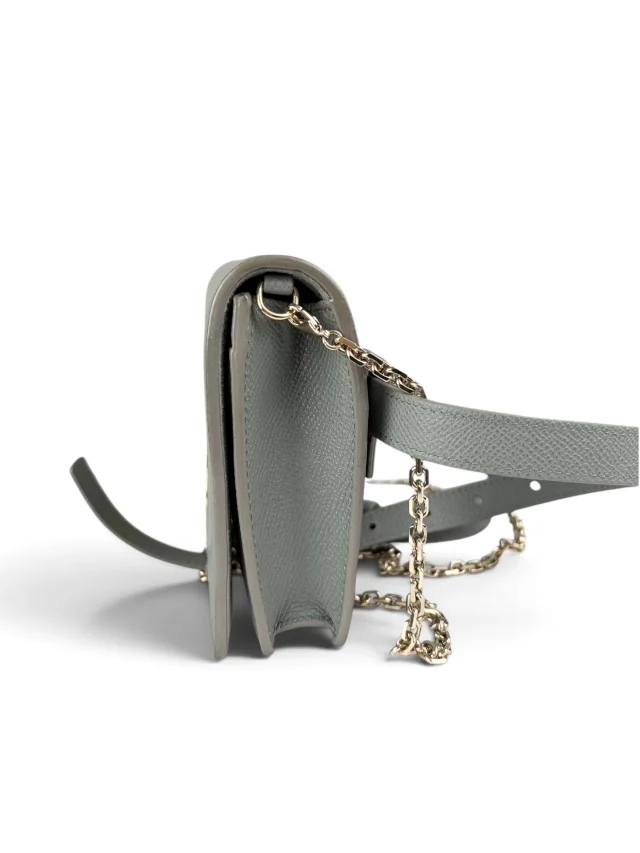 Dior Blue Grained Leather 30 Montaigne 2-in-1 Pouch in Blue Caviar leather from Season 2 Consign, photo 4 of 8