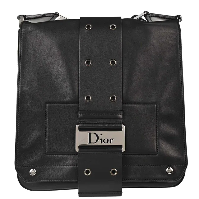 Dior Black Leather Street Chic Shoulder Bag in Black Leather from AMORE Vintage Tokyo