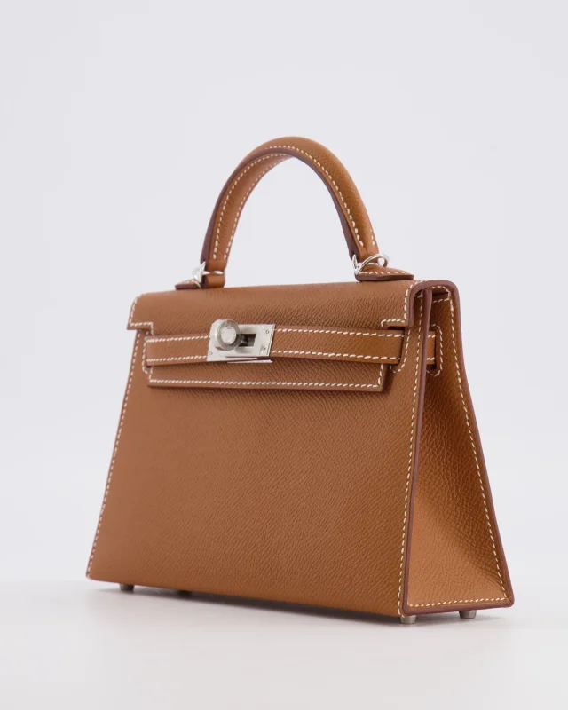 Hermès Mini Kelly II 20 Bag in Gold Epsom leather from Sellier, photo 14 of 21