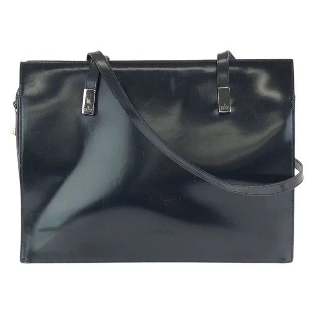 Gucci Patent 001 Shoulder Bag in Black Patent leather from The Reluxe