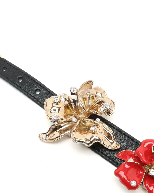Versace x H&M Floral Bracelet in Leather from A Retro Tale, photo 4 of 5