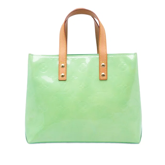 Green Louis Vuitton Monogram Vernis Reade PM Handbag in Green Leather from Designer Revival, photo 1 of 1