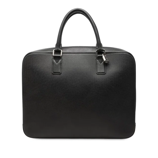 Black Louis Vuitton Taiga Neo Igor Briefcase Business Bag in Black Leather from Designer Revival