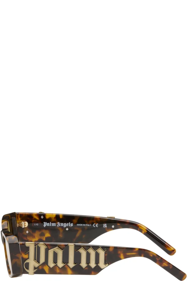 Palm Angels Brown Angel Sunglasses, photo 3 of 4 from SSENSE