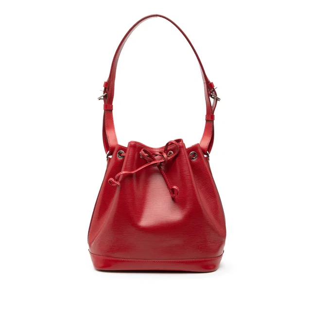 Red Louis Vuitton Epi Petit Noe Bucket Bag in Red Leather from Designer Revival