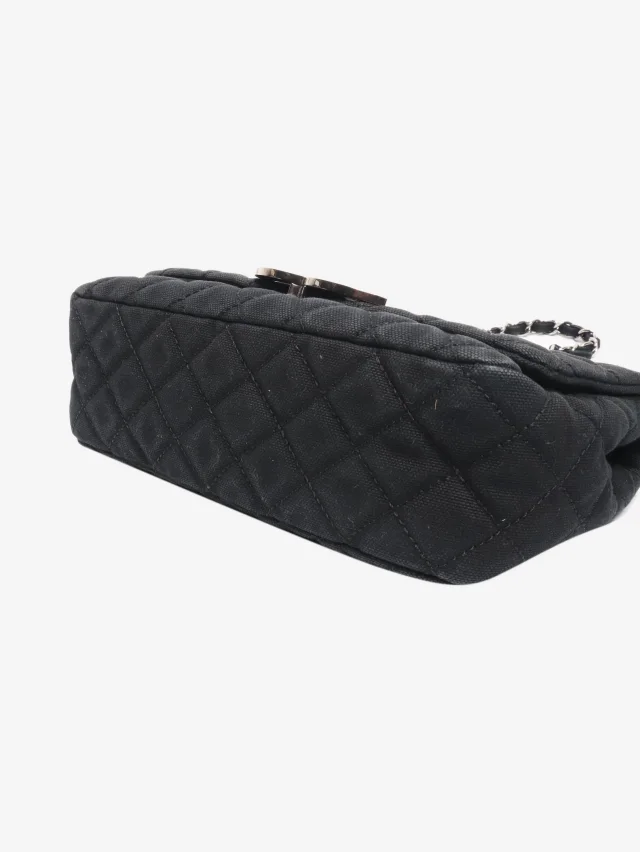Chanel Black 2008 cruise line flap bag in Black Canvas from Sign of the Times, photo 6 of 9