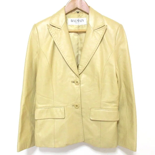Balmain Lamb Leather Tailored Jacket in Lambskin from LuxUness