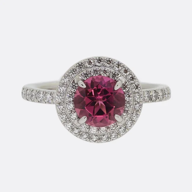 Tiffany & Co. Pink Tourmaline and Diamond Soleste Ring in Pink from The Vintage Jeweller