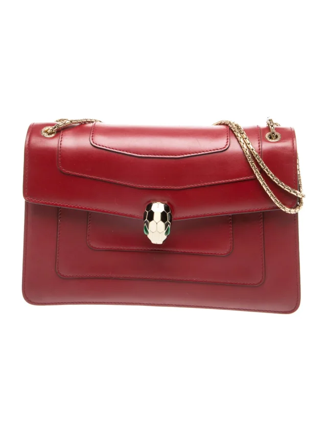Bvlgari Leather Serpenti Forever in red Leather from The RealReal