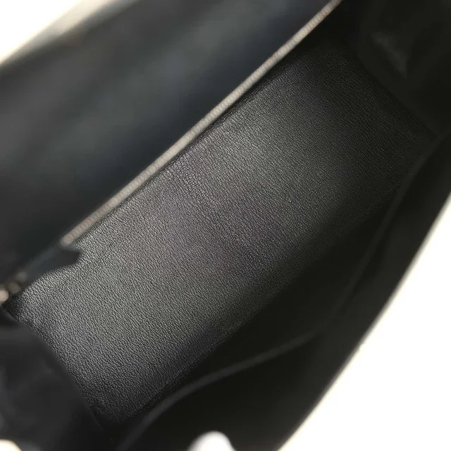 Hermès Kelly Sellier 28 Black Epsom Palladium Hardware in Black Epsom leather from Madison Avenue Couture, photo 8 of 9