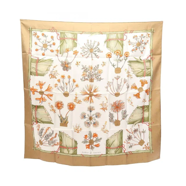 Hermès Scarf Carre 90 Herbier de Gavarnie Silk in Silk from The Reluxe