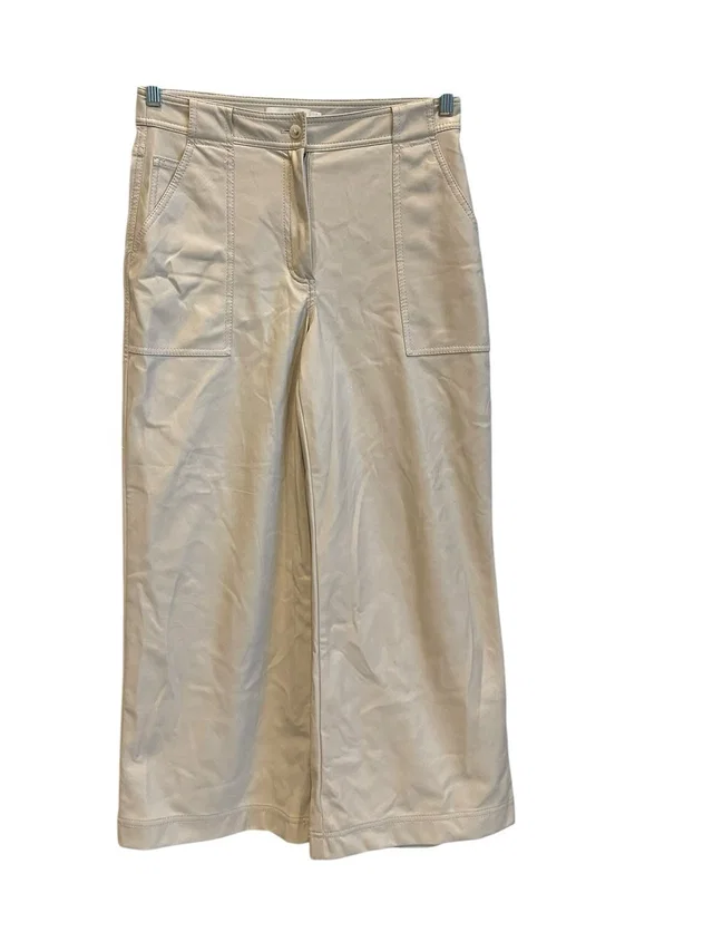 SIMKHAI Faux Leather Cropped Pants Size 6 in Leather from Poshmark