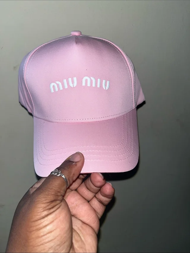 Miu Miu Light Pink Logo Cap in white|pink from Poshmark, photo 1 of 1