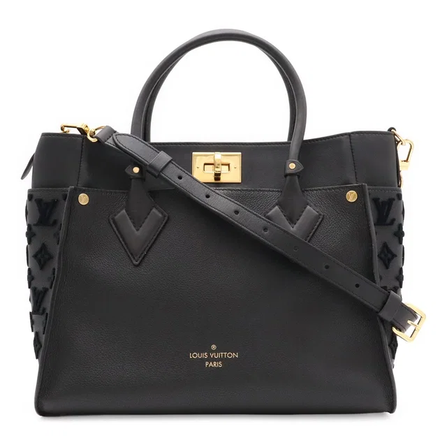 Louis Vuitton Monogram Tuffetage on My Side MM 2-Way Shoulder Bag Leather Noir in Black Leather from The Reluxe
