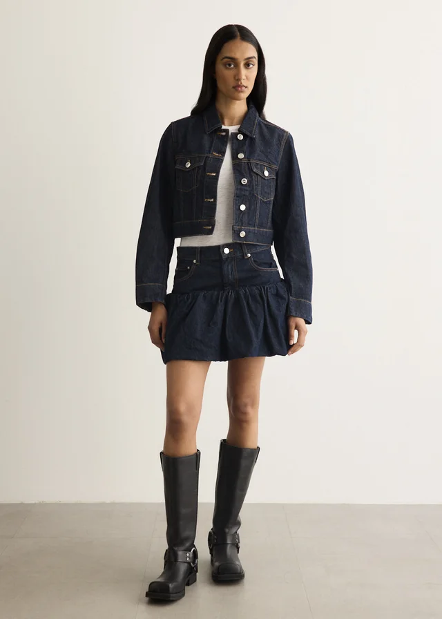 Ganni Rinse Denim Cropped Jacket from Incu, photo 1 of 1