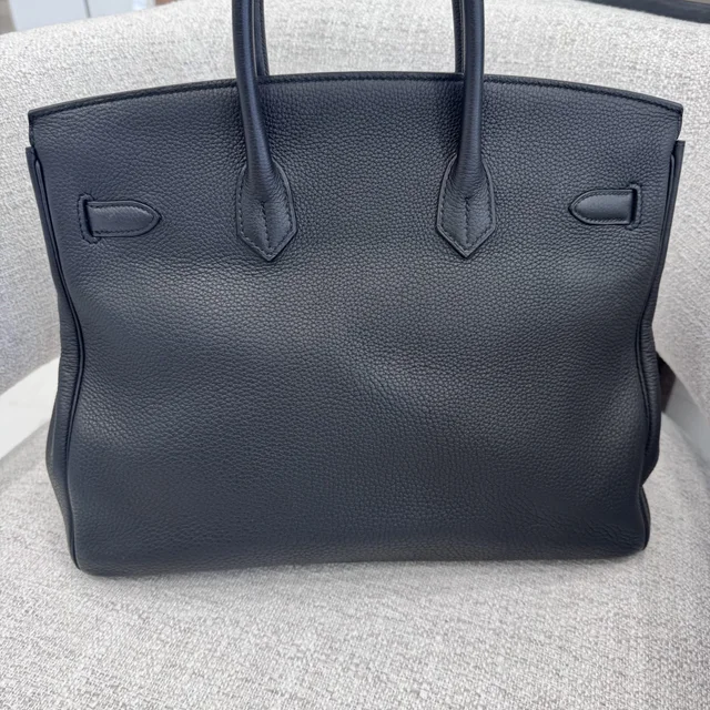 Hermès Birkin 35 Black Togo PHW Bag in Black Metal, togo leather from Reowned, photo 2 of 5