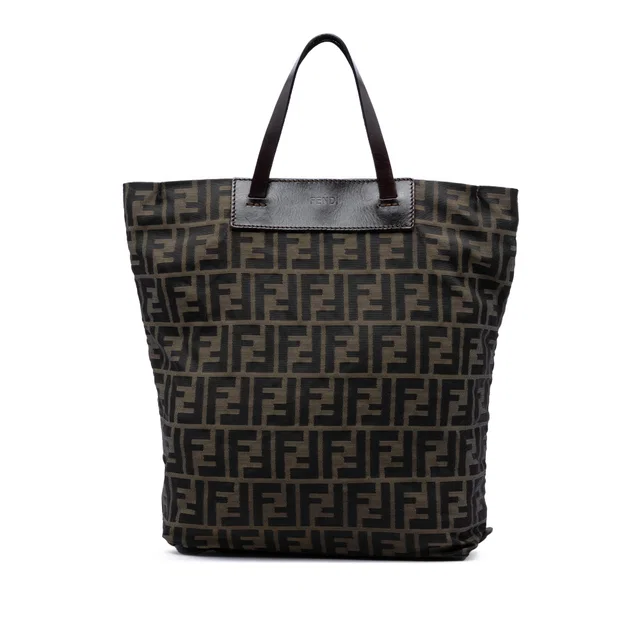 Brown Fendi Zucca Canvas Tote in Brown Canvas from Designer Revival