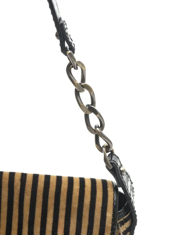Fendi Striped Velvet B Bis Bag in Velvet from A Retro Tale, photo 7 of 11