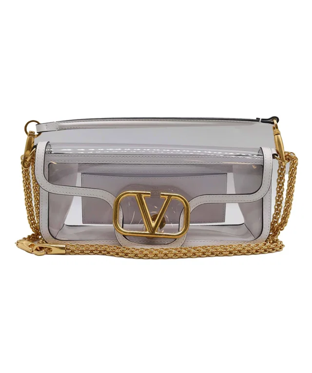 Valentino Garavani PVC V Bag Gold Hardware in Leather from Luxury Promise