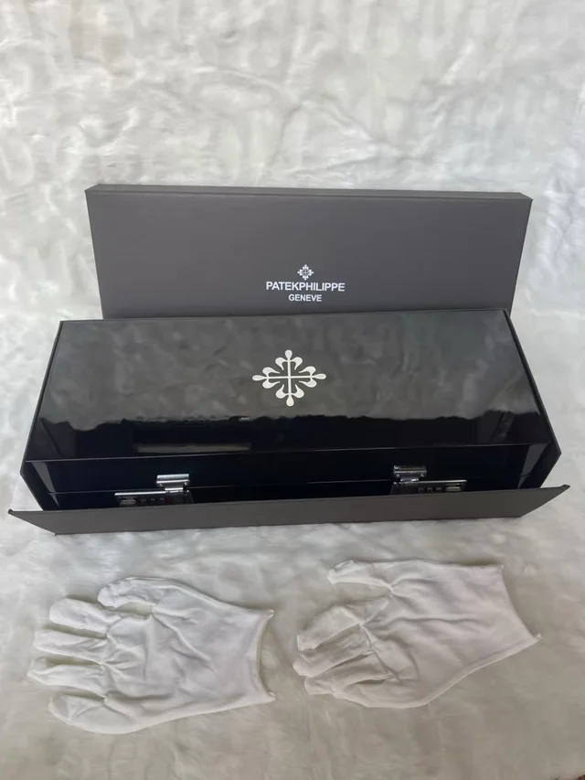 Patek Philippe Black Gloss Presentation Watch Box With White Gloves in black|white from Poshmark