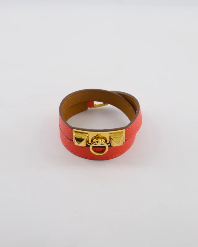 Hermès Double Tour Bracelet in Pink Epsom leather from Sellier, photo 3 of 8