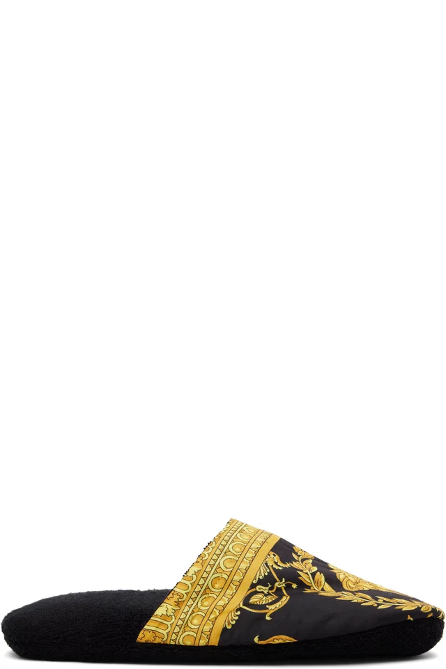 Versace Black 'I Heart Baroque' Slippers, image 1 of 1 from SSENSE