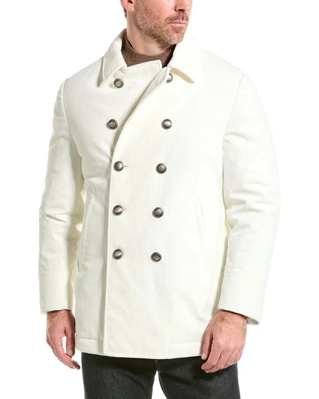 Brunello Cucinelli Double-Breasted Corduroy Coat, image 1 of 1 from Gilt
