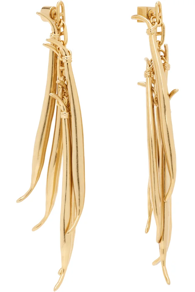 JACQUEMUS 'The Haricots' Earrings, photo 2 of 3 from SSENSE