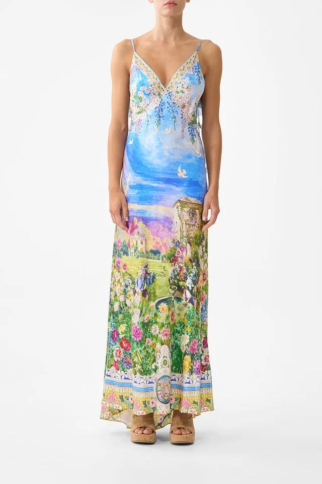 Camilla eBoutique V NECK BIAS SLIP DRESS WITH BACK FRILL NAVÀS NOUVEAU from CAMILLA, photo 1 of 1