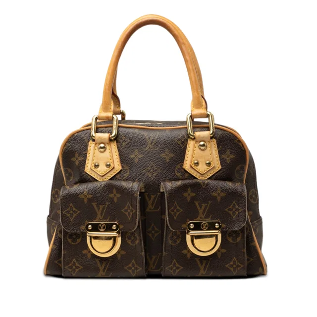 Brown Louis Vuitton Monogram Manhattan PM Handbag in Brown Coated canvas from Designer Revival, photo 1 of 1