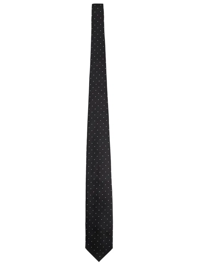 Tom Ford Printed Silk Necktie — Black Neckties in Black Silk from HEWI