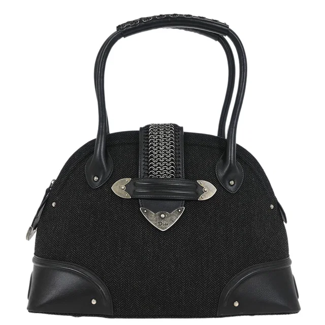Dior Black Canvas Jeanne Handbag in Black Canvas from AMORE Vintage Tokyo