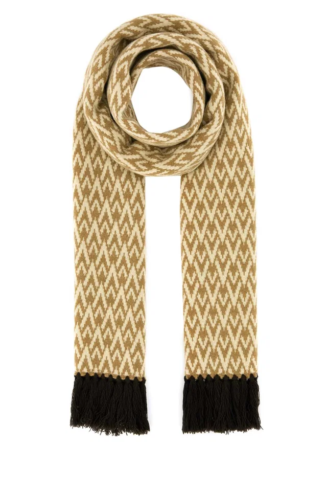 Valentino Garavani Scarf — Beige Exterior: Virgin Wool Scarfs in Beige Wool from HEWI