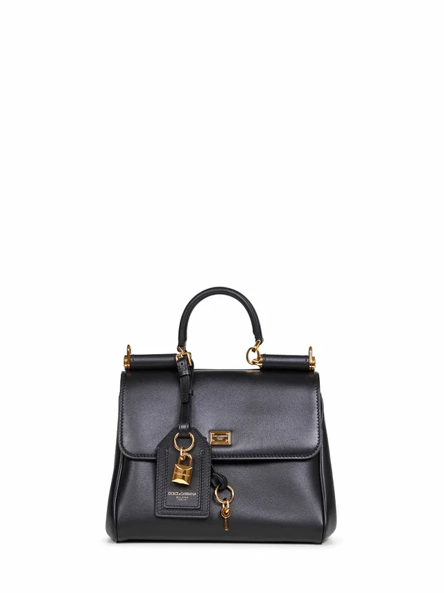 Dolce & Gabbana Top Handle Bag — Black Calf Leather in Black Calfskin from HEWI