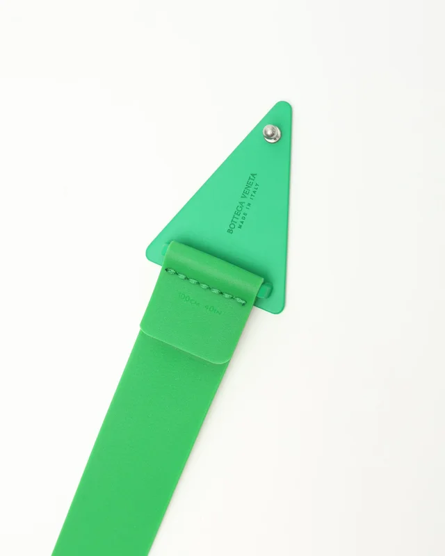 Bottega Veneta Rubber Belt in Green Leather from A Retro Tale, photo 4 of 6