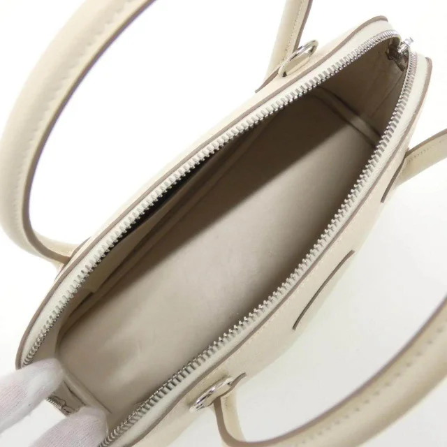 Hermès Bolide25 Epsom handbag in White Calfskin from LuxUness, photo 9 of 10