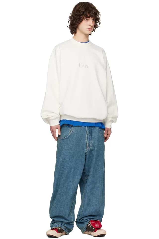 VETEMENTS Off-White 'Paris' Embroidered Sweatshirt, photo 4 of 4 from SSENSE