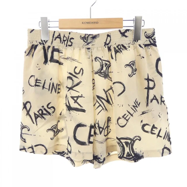 Celine Shorts Beige in Beige Silk from The Reluxe