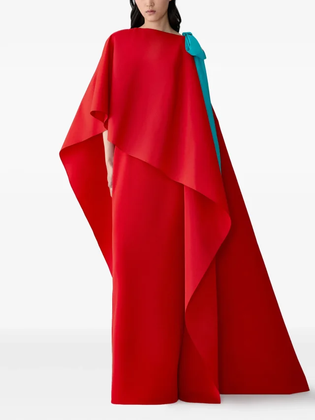 Carolina Herrera column gown with cape, photo 2 of 2 from FARFETCH