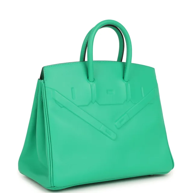 Hermès Birkin Shadow 25 Menthe Swift Palladium Hardware in Swift leather from Madison Avenue Couture, photo 2 of 2