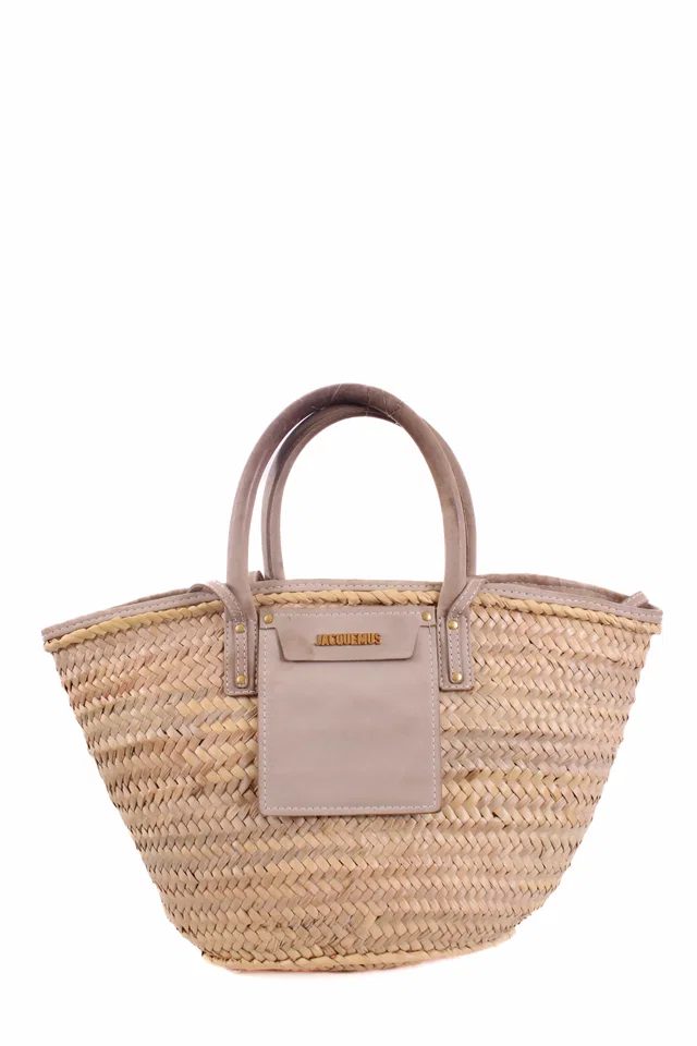 Jacquemus Basket Grey in Grey Woven leather from Luxury Promise