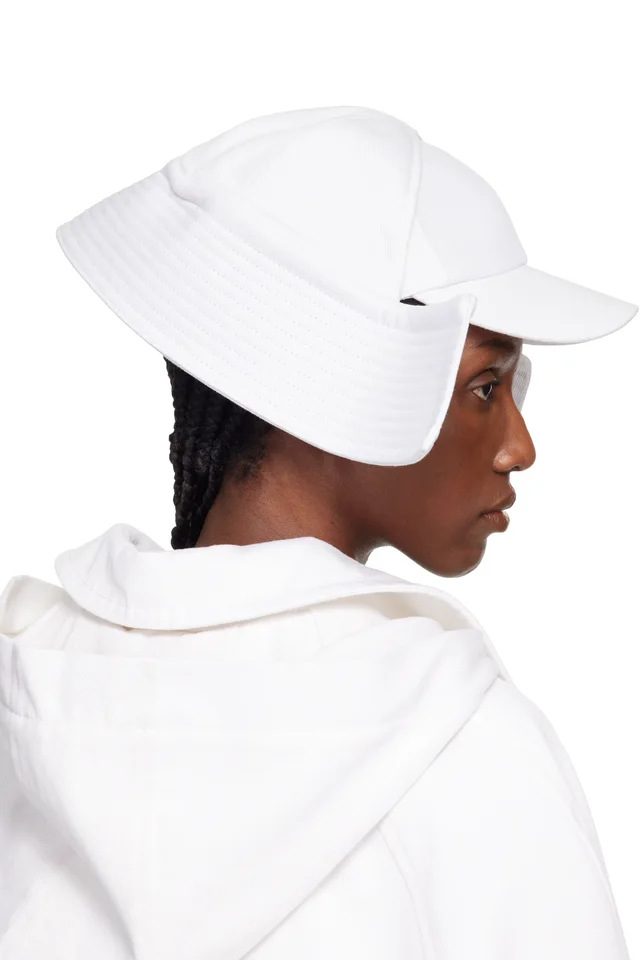 Jean Paul Gaultier White 'The Sailor Bucket' Cap, photo 3 of 3 from SSENSE