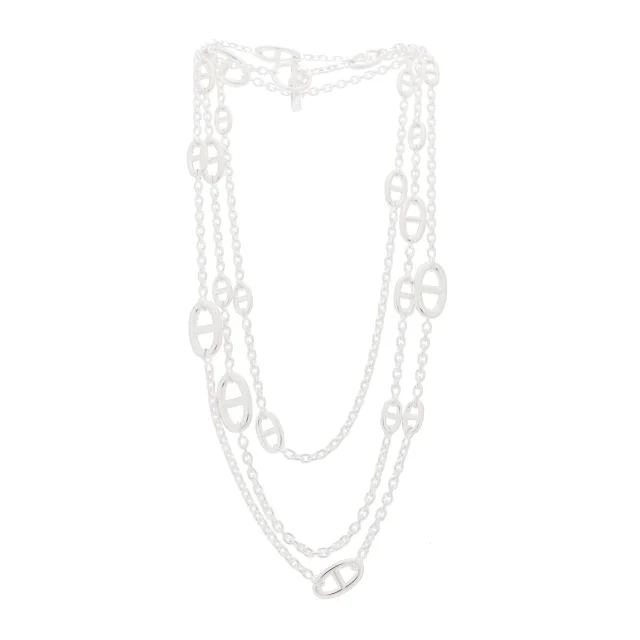 Hermès Sterling Silver Farandole Necklace 160 in Silver from FASHIONPHILE, photo 3 of 6