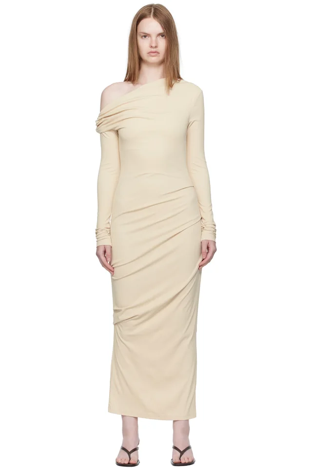 Paris Georgia Beige Elemental Manahou Midi Dress, image 1 of 1 from SSENSE
